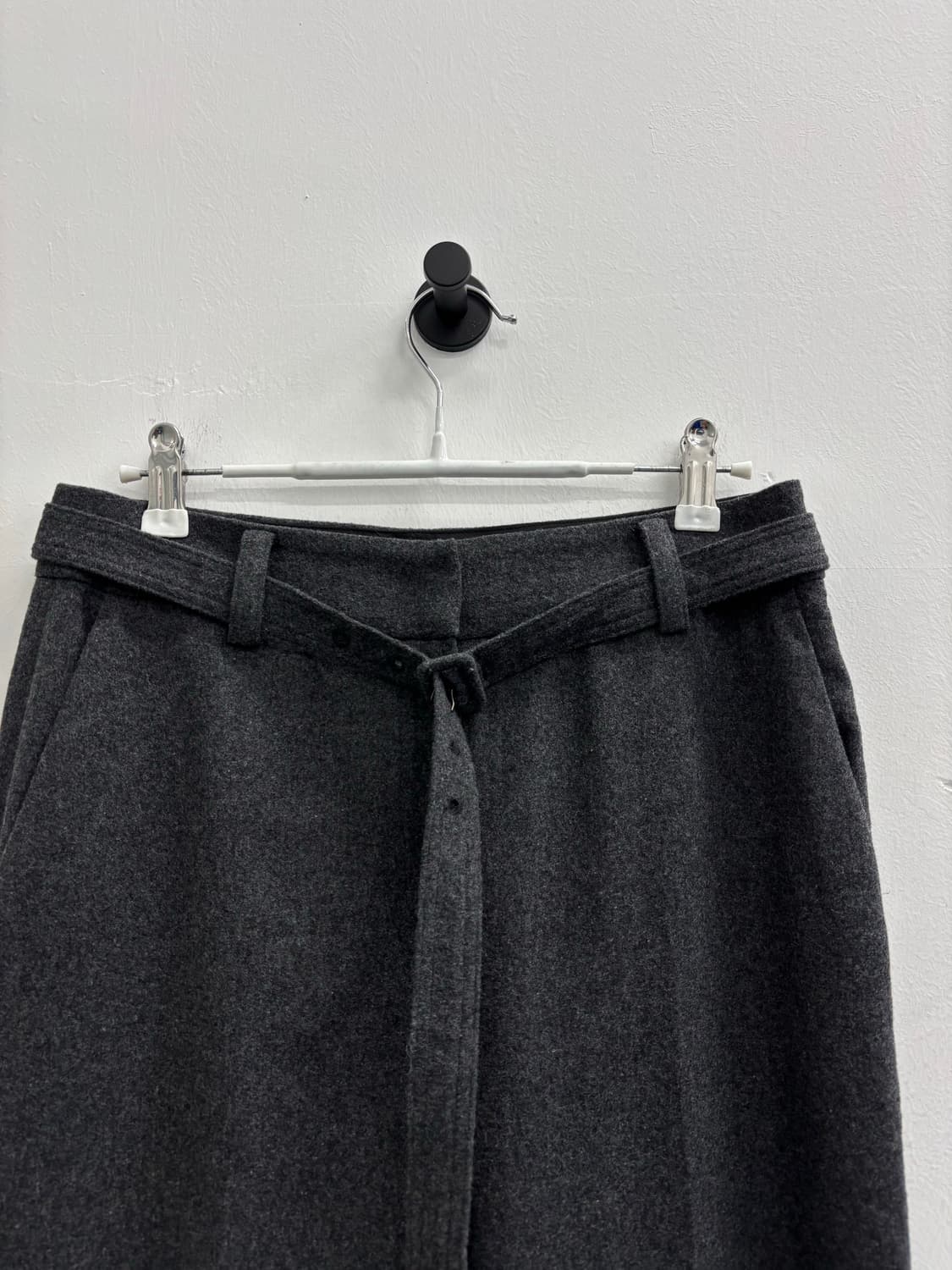 [새상품] 조이 그라슨 JOY GRYSON 벨티드 울 블렌드 와이드 팬츠 상품이미지2