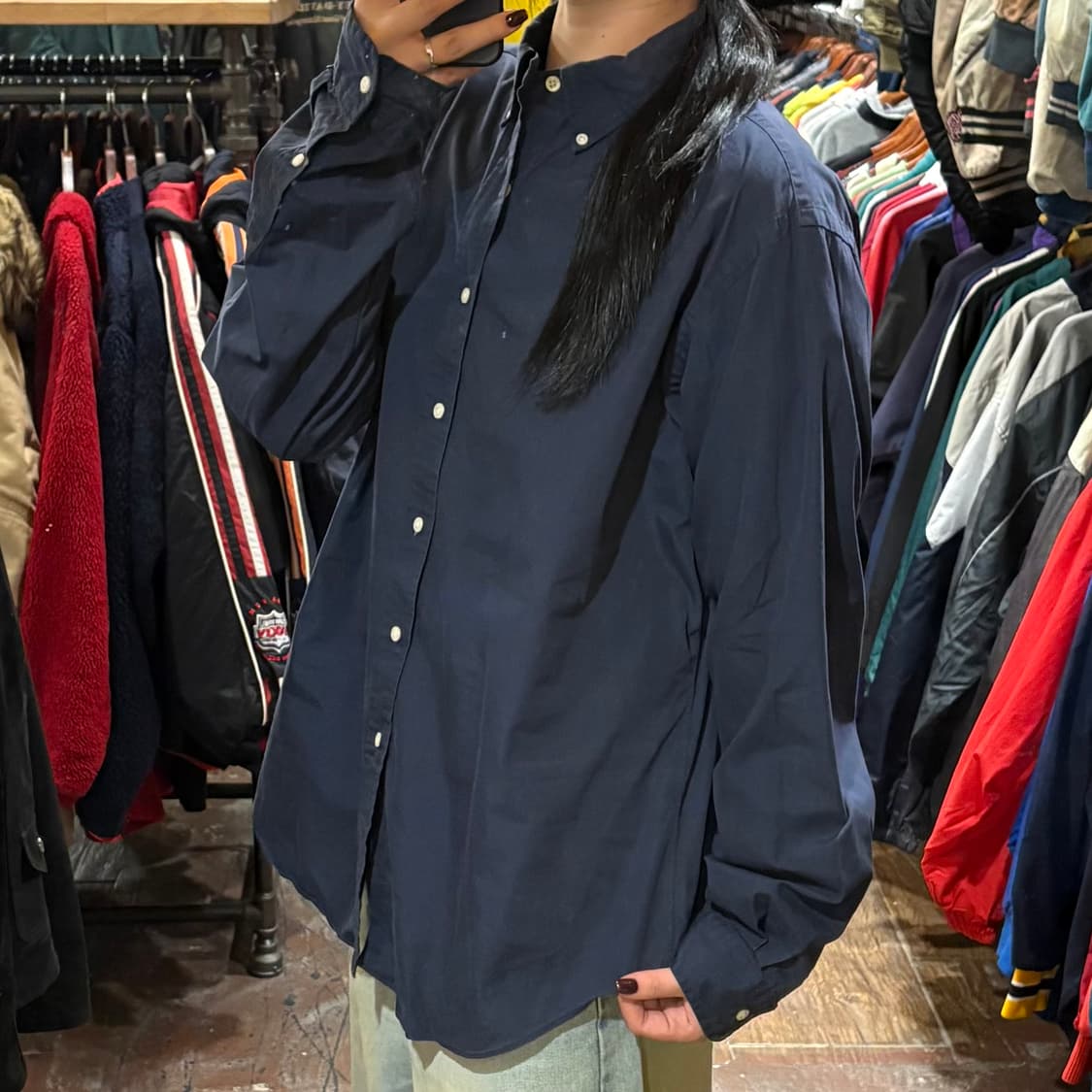 [HI] Polo 폴로 긴팔셔츠 네이비 상품이미지3