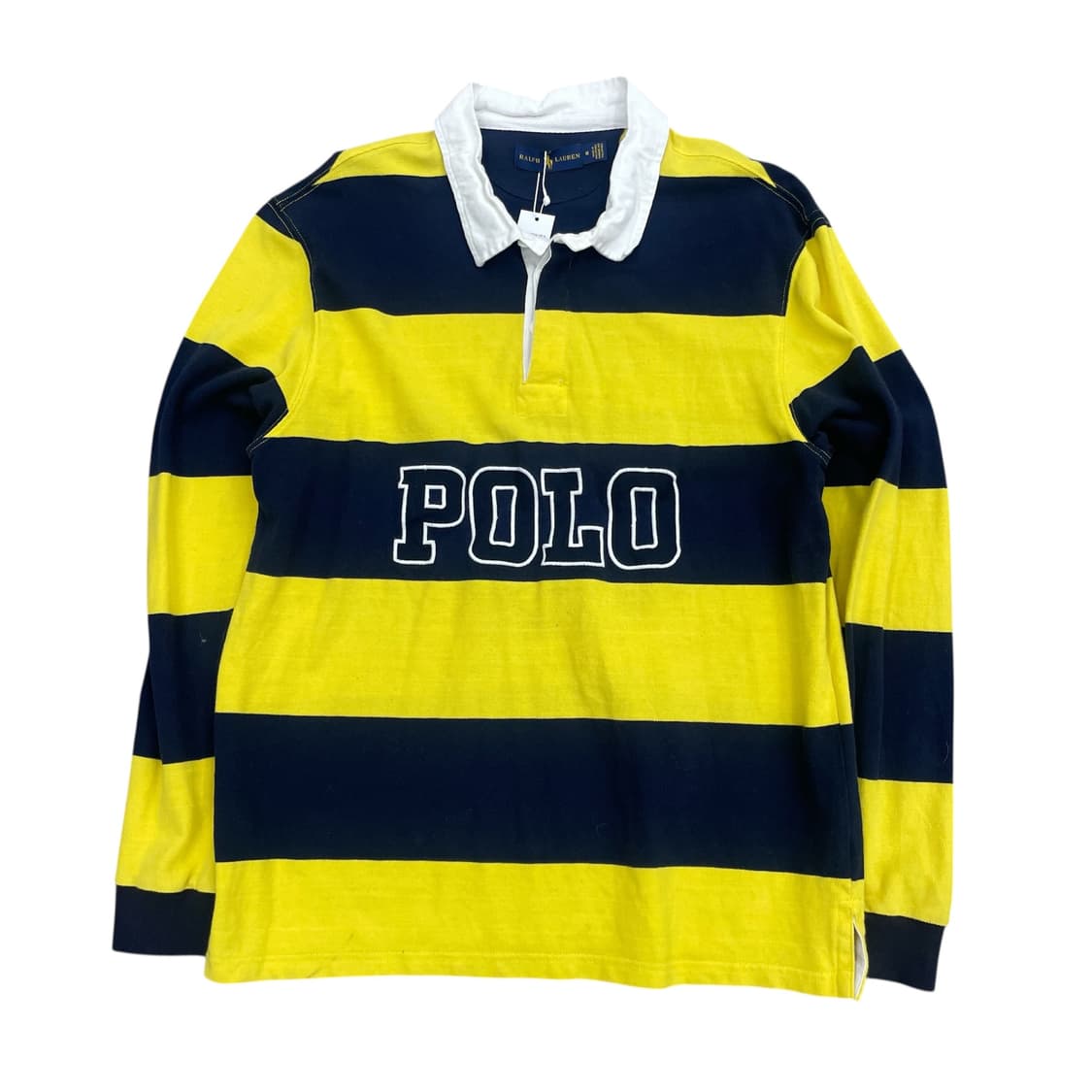 폴로 랄프로렌 럭비티 옐로우 네이비 상품이미지1