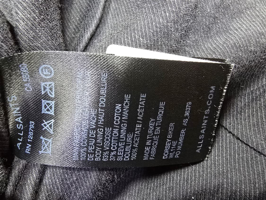 올세인츠 차콜 레더 라이더 자켓 (1878) 상품이미지4