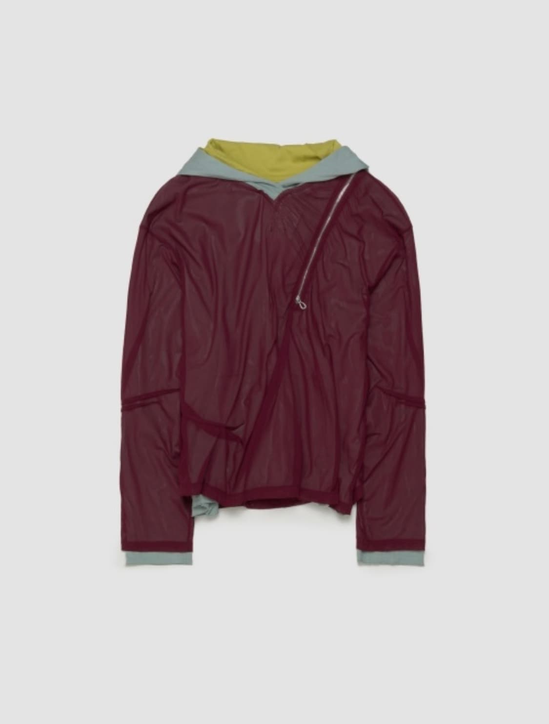 [50] kiko kostadinov 녹스 매쉬 후드 버건디 상품이미지1