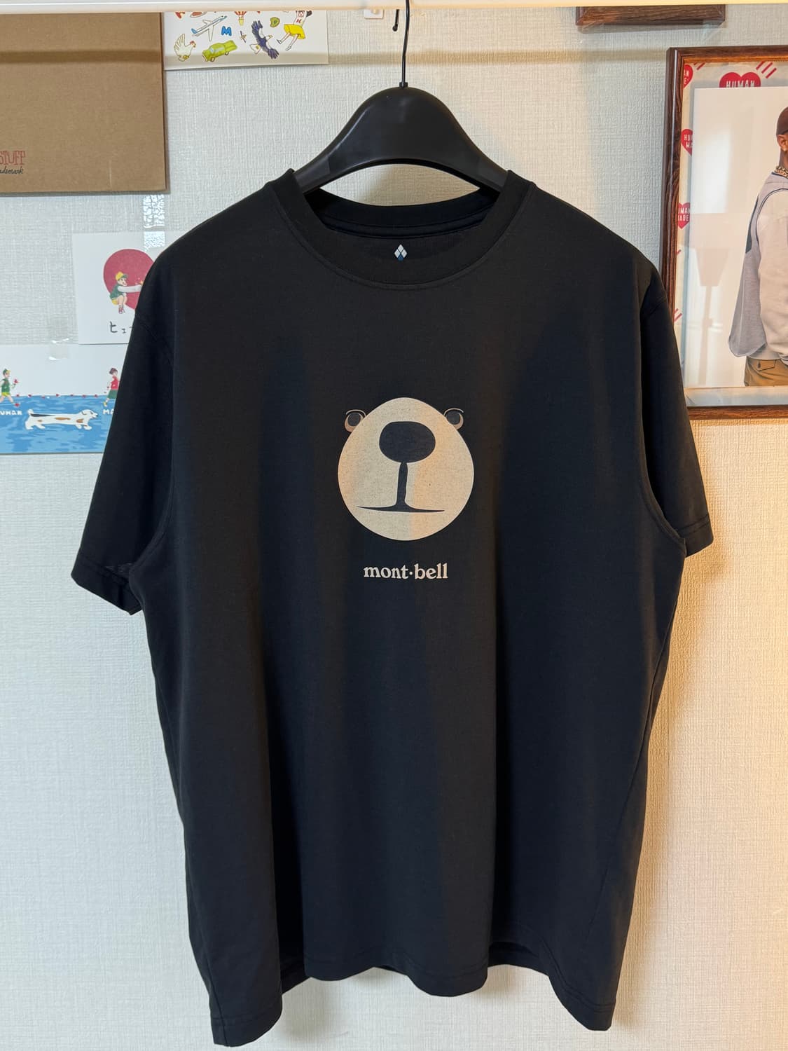 (XL)Montbell 몽벨 제팬 몬타베어 기능성 반팔티 블랙 상품이미지1