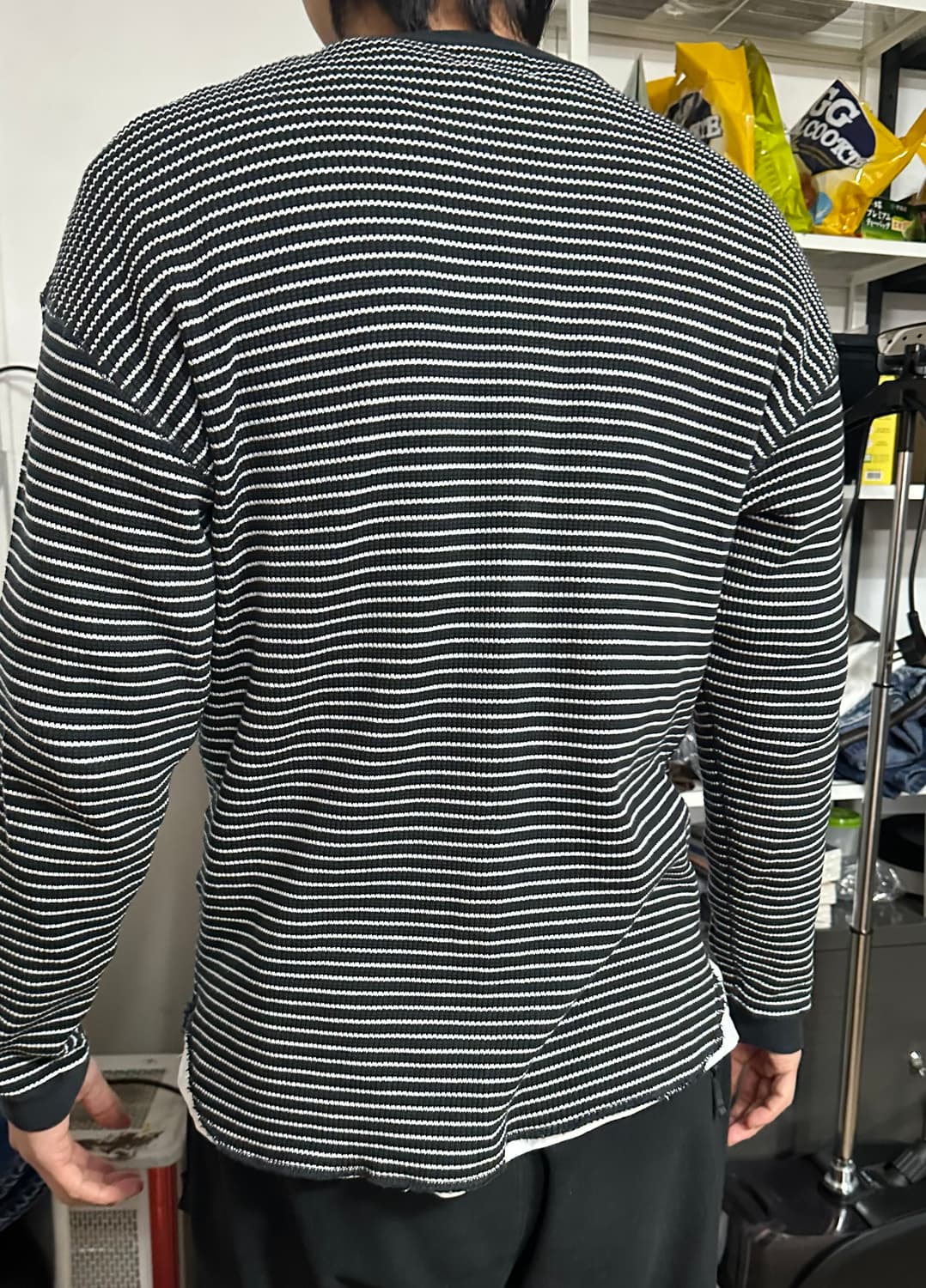 빔즈 와플 스트라이프 티셔츠 s사이즈 상품이미지3