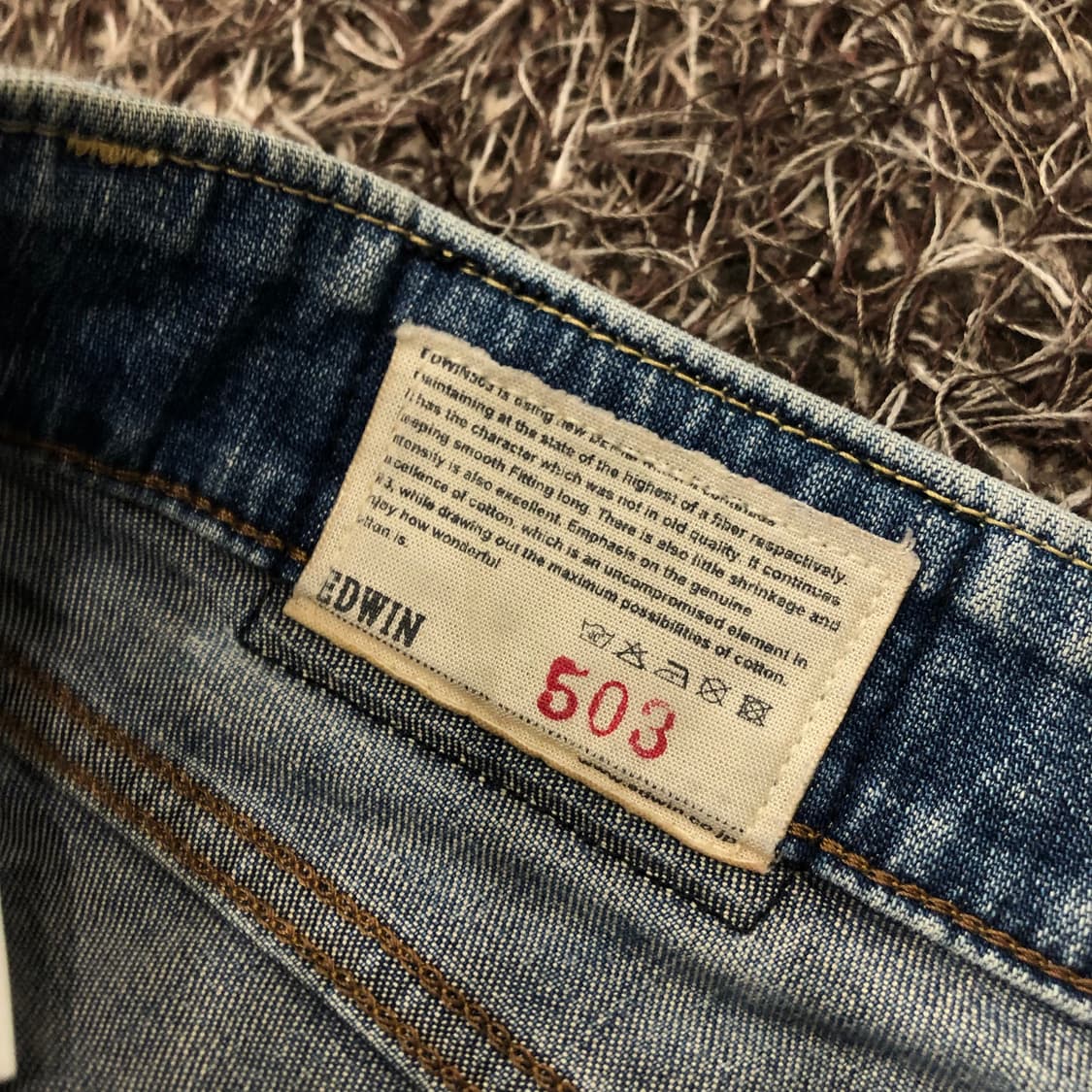 에드윈 503 워싱 데님 팬츠 상품이미지5