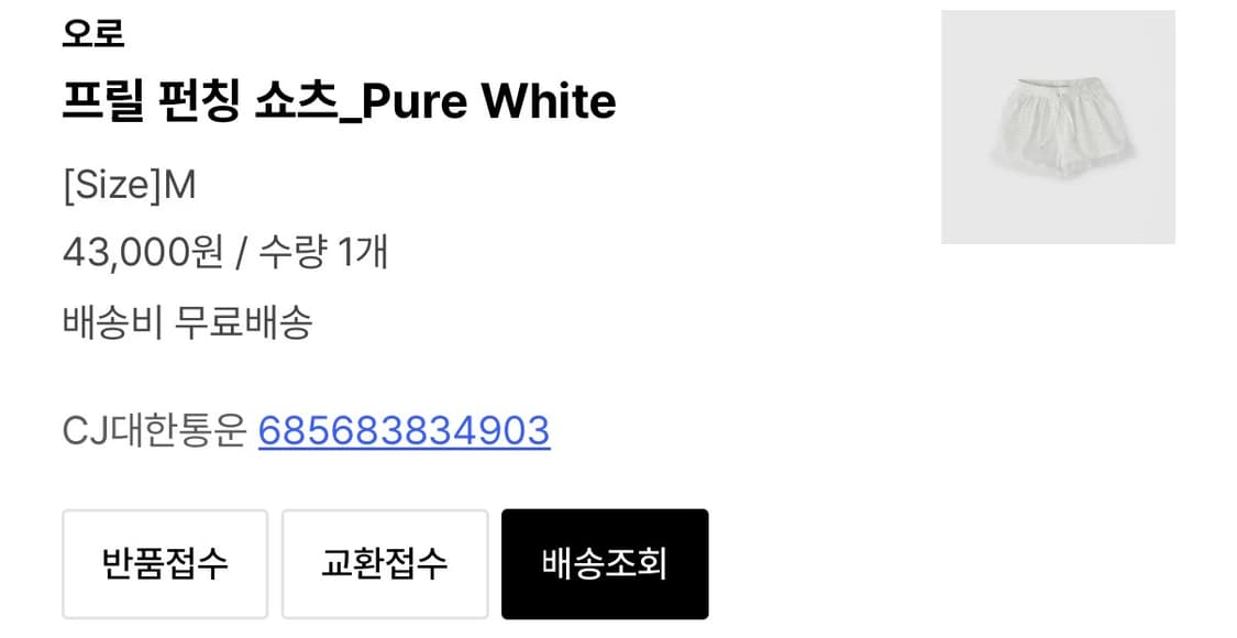 오로 프릴 펀칭 쇼츠 팬츠 상품이미지4