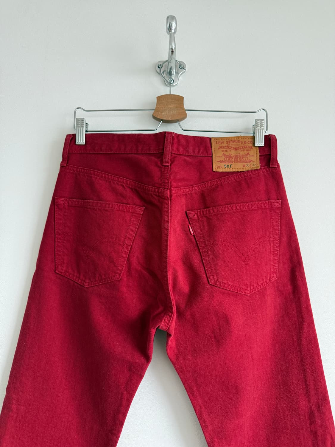 올드 리바이스(Levi's) 501 레드 데님팬츠 상품이미지5