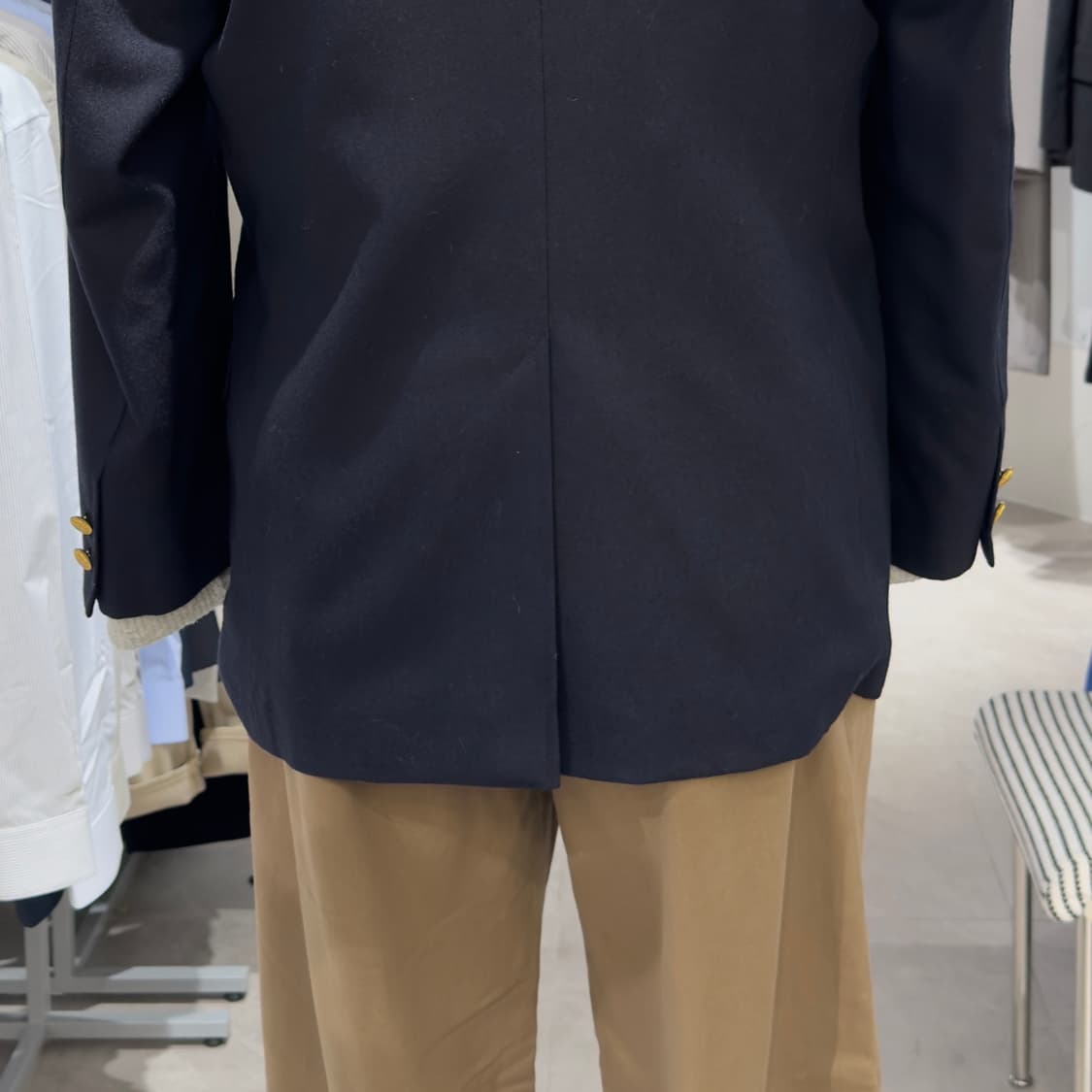 브룩스브라더스 플라넬 3버튼 네이비 금장 블레이저 상품이미지8