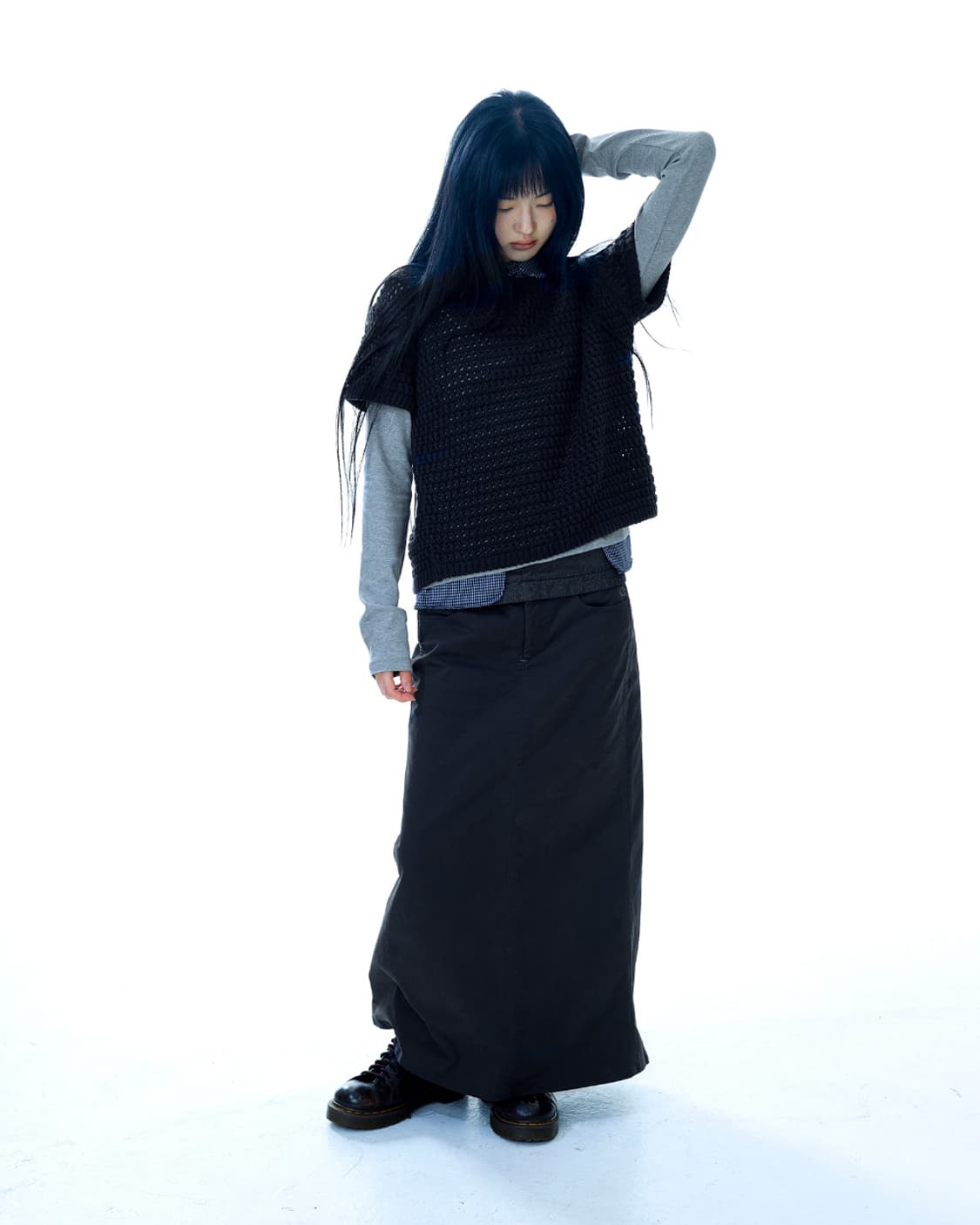 coyseio WAIST PANEL SKIRT WARM GREY 상품이미지2