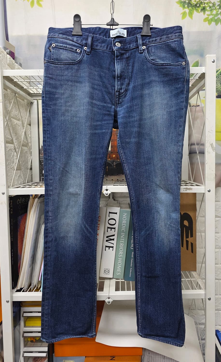 스톤아일랜드 남성청바지 34 워싱진 진청 데님 스키니핏 MM30 상품이미지1