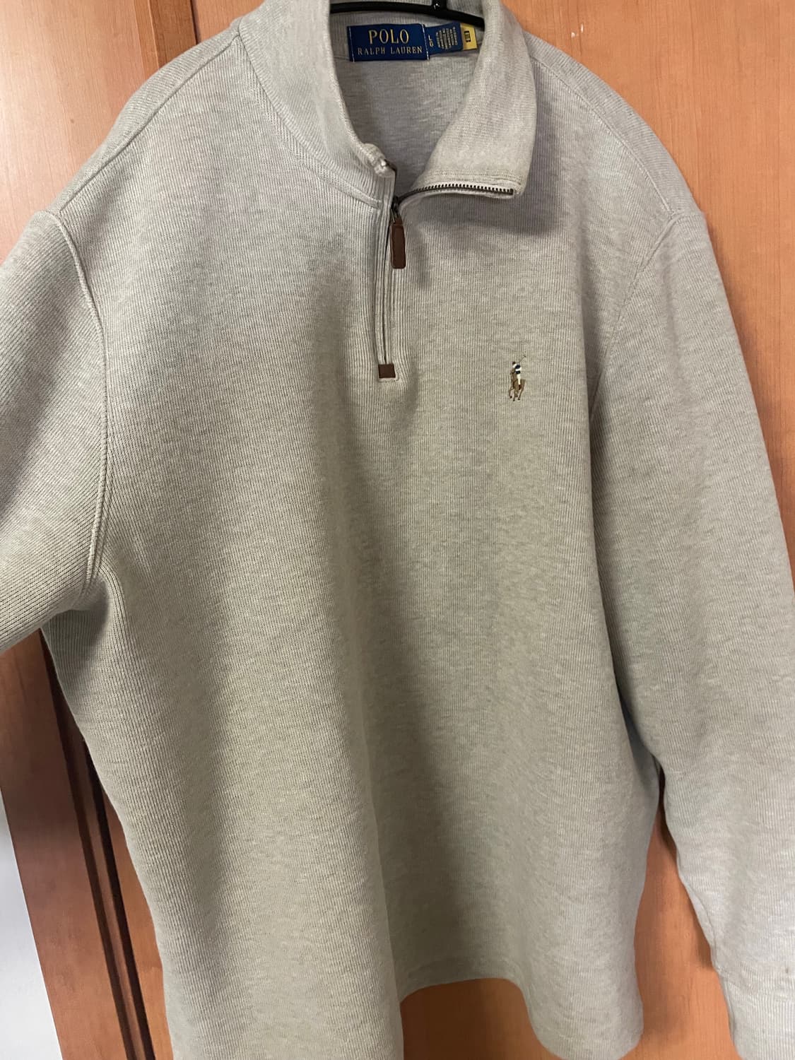 폴로랄프로렌 하프집업 니트 베이지 클래식핏 L 상품이미지2