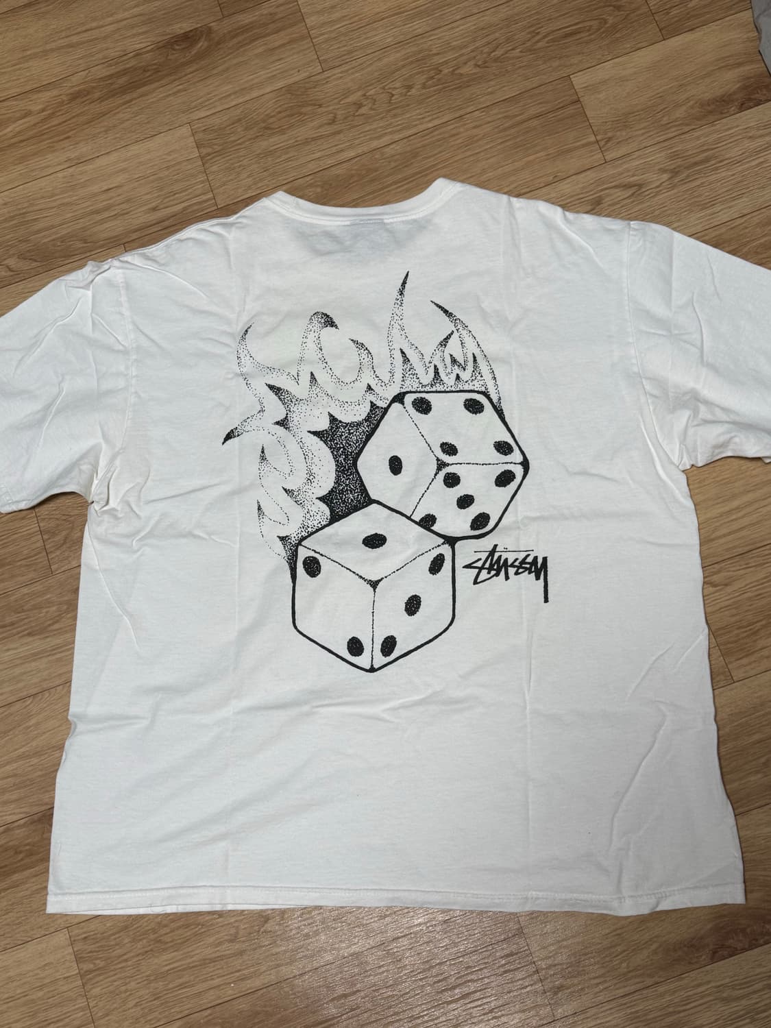 스투시 파이어 다이스 티셔츠 화이트 XL 상품이미지3