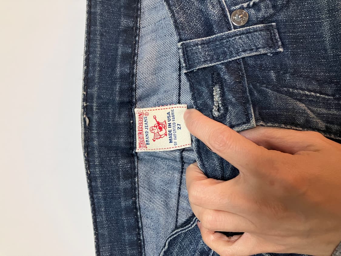 트루릴리젼 Holly 홀리 스키니 크롭 앵클진 인디고,다크워시 청바지 상품이미지4