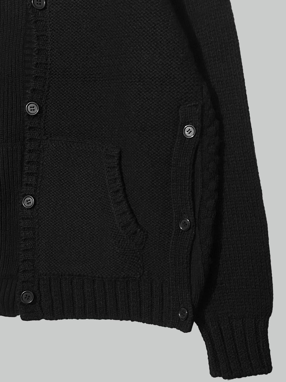 언더커버 21aw 도킹 가디건 블랙 상품이미지5