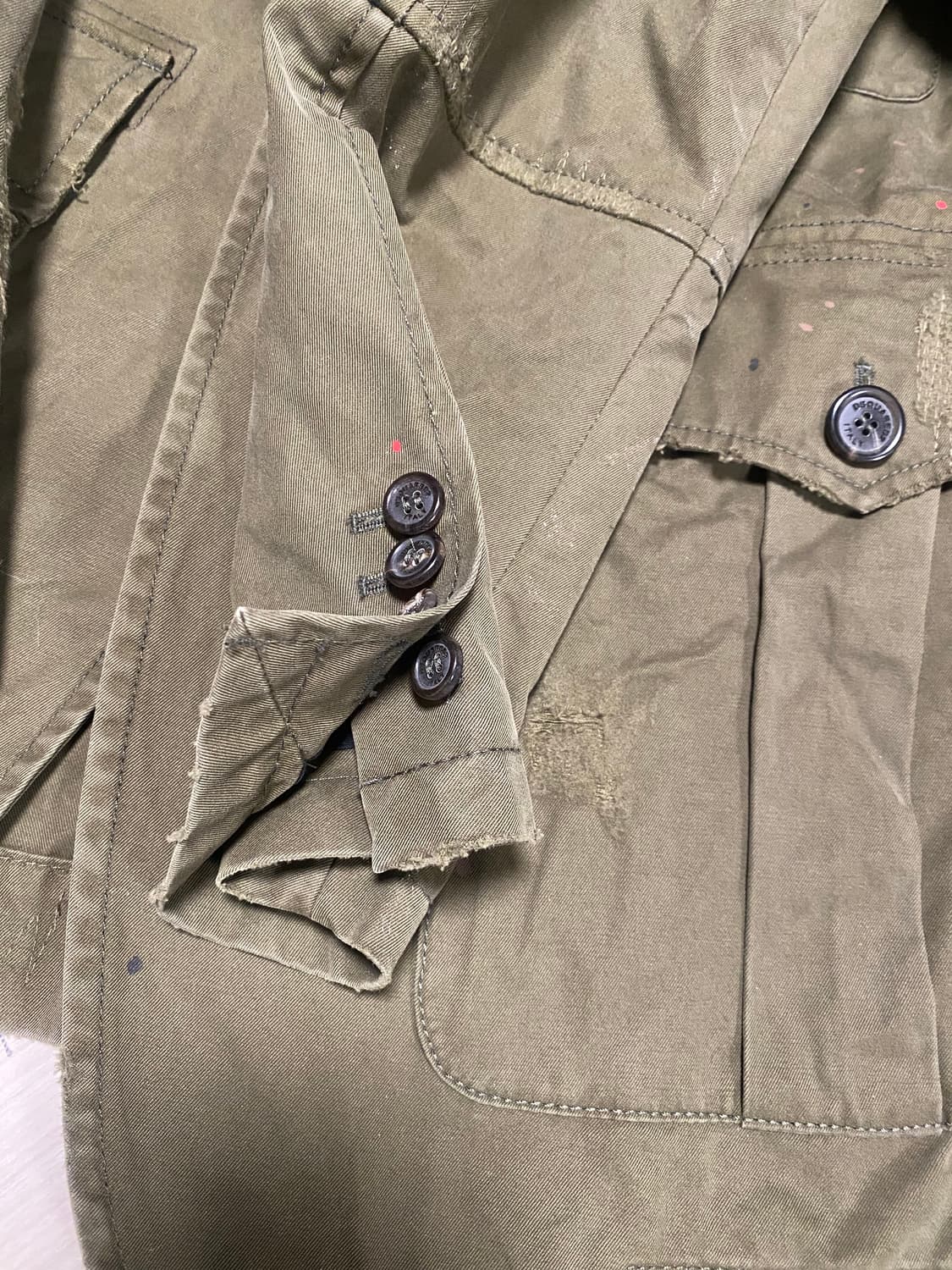 데미지 밀리터리 자켓 상품이미지6