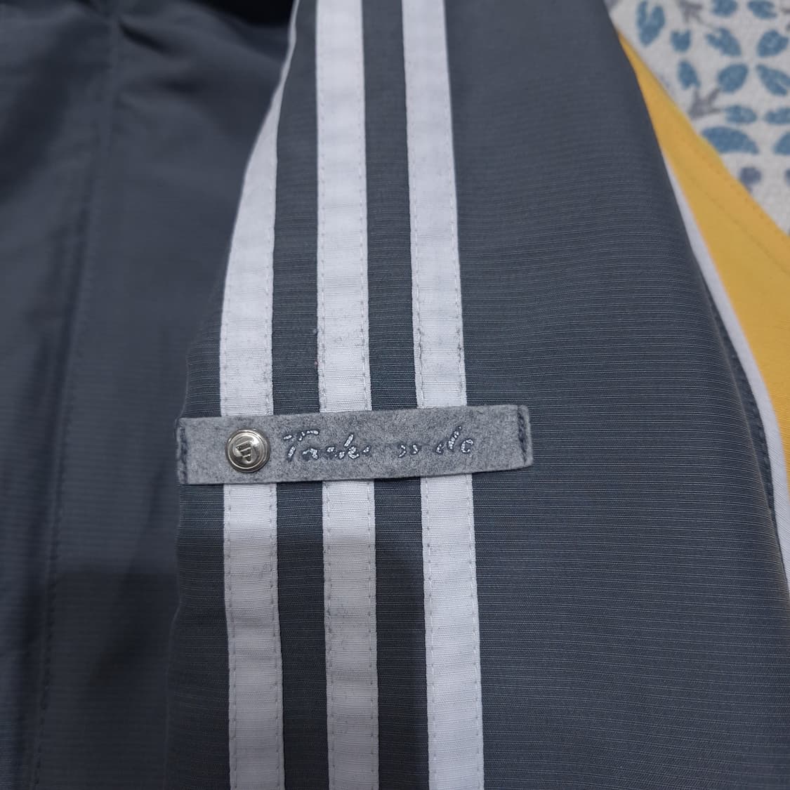 아디다스 태권도 00s 그레이 옐로우 배색 삼선 히든지퍼 바람막이 상품이미지8