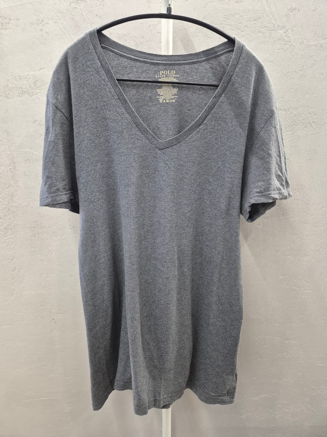 폴로 랄프로렌 그레이 V넥 반팔티 M 상품이미지2