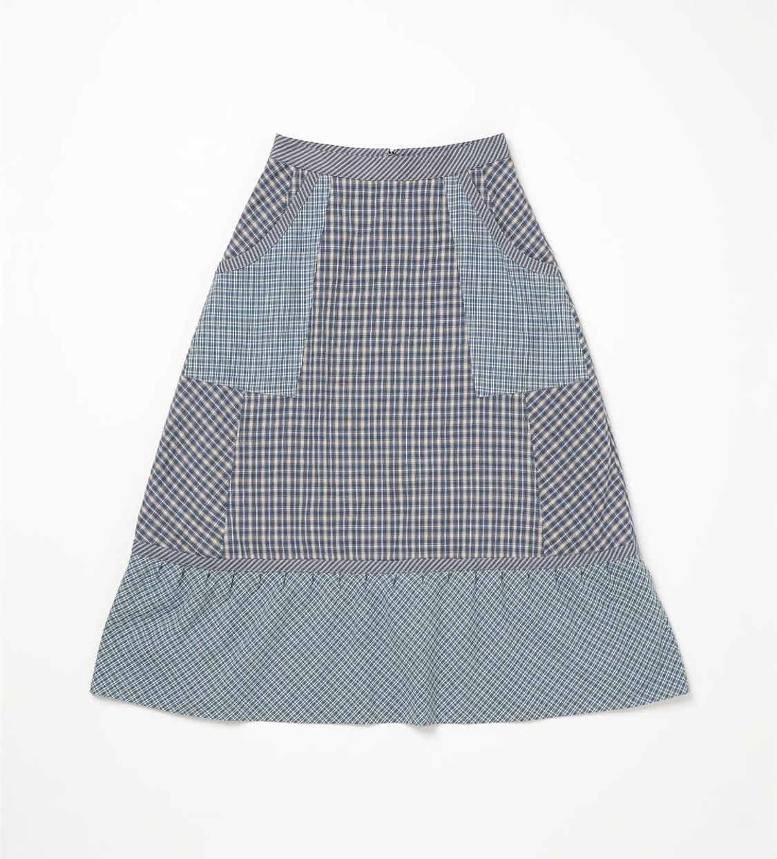 비아플레인 via pori check skirt 상품이미지7