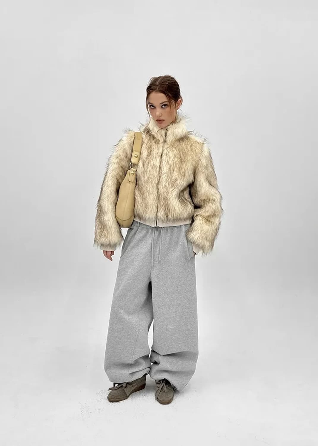 블랙업 퍼자켓 라뷰 투톤 하이넥 점퍼  상품이미지1