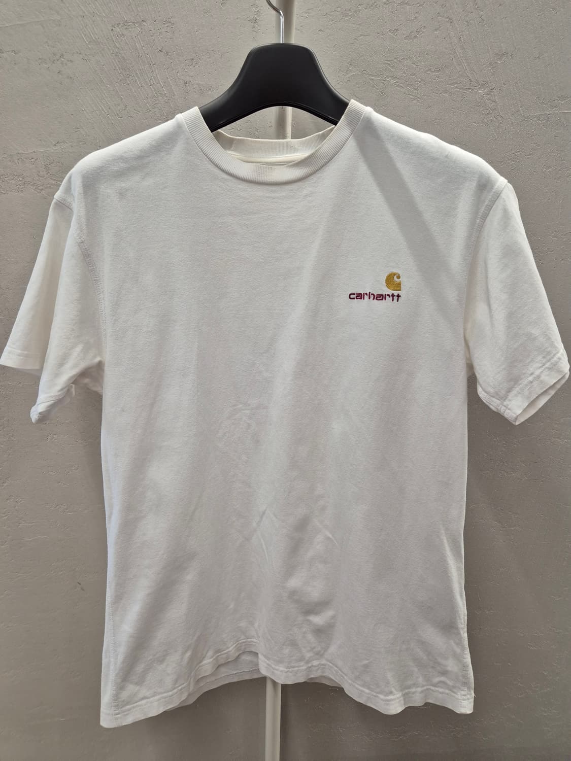 칼하트 화이트반팔 버건디로고 M 상품이미지2