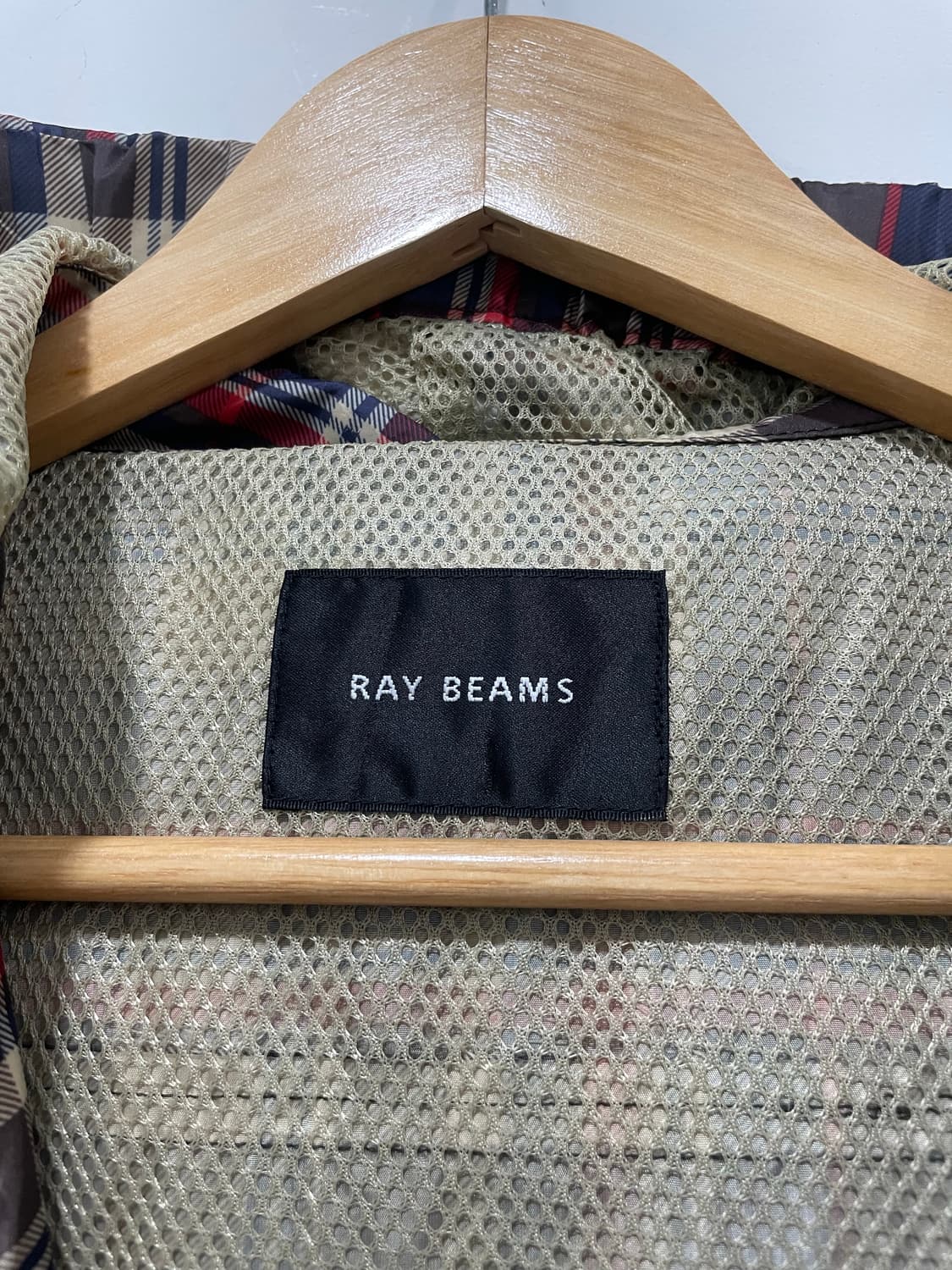 Ray Beams 레이빔즈 타탄체크 7부 후드 윈드브레이커 상품이미지3