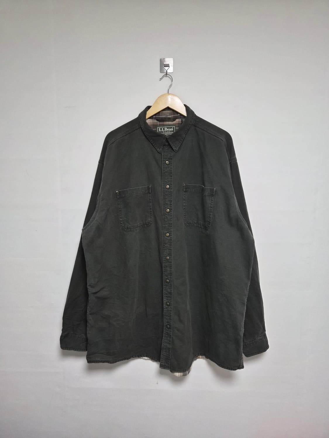 엘엘빈LLBean 카키 헤비코튼 셔츠 2XL - S445 상품이미지1