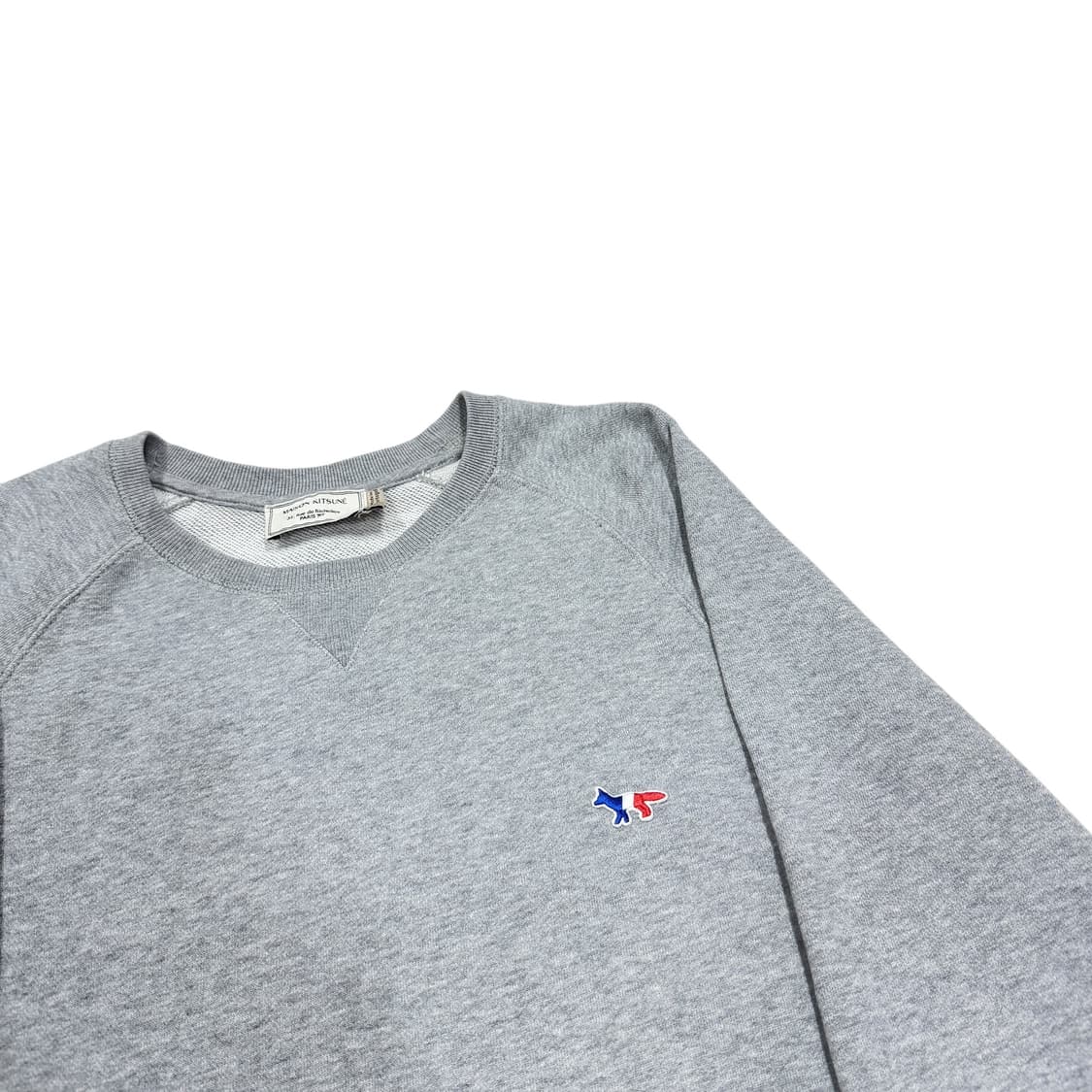 메종키츠네 폭스 트리컬러 스웻 맨투맨 그레이 S 상품이미지2