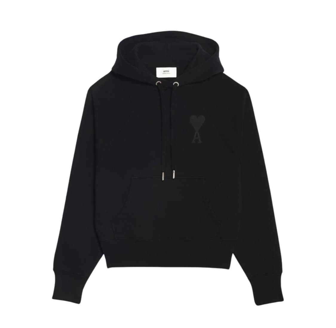 AMI de Coeur Tone-On-Tone Hoodie Black 상품이미지1