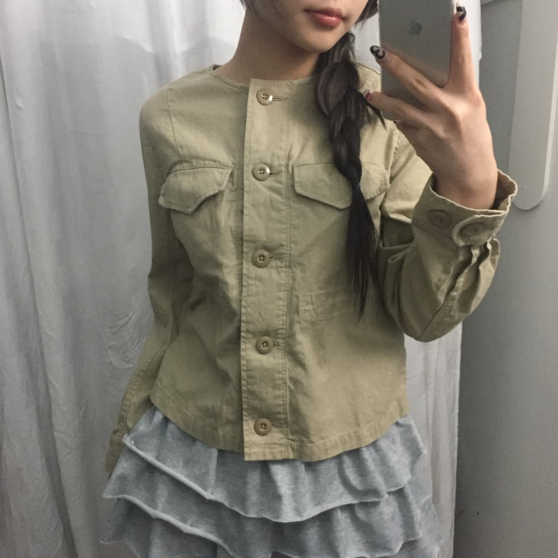 Coen 코엔 모리걸 베이지 버튼 자켓 상품이미지1