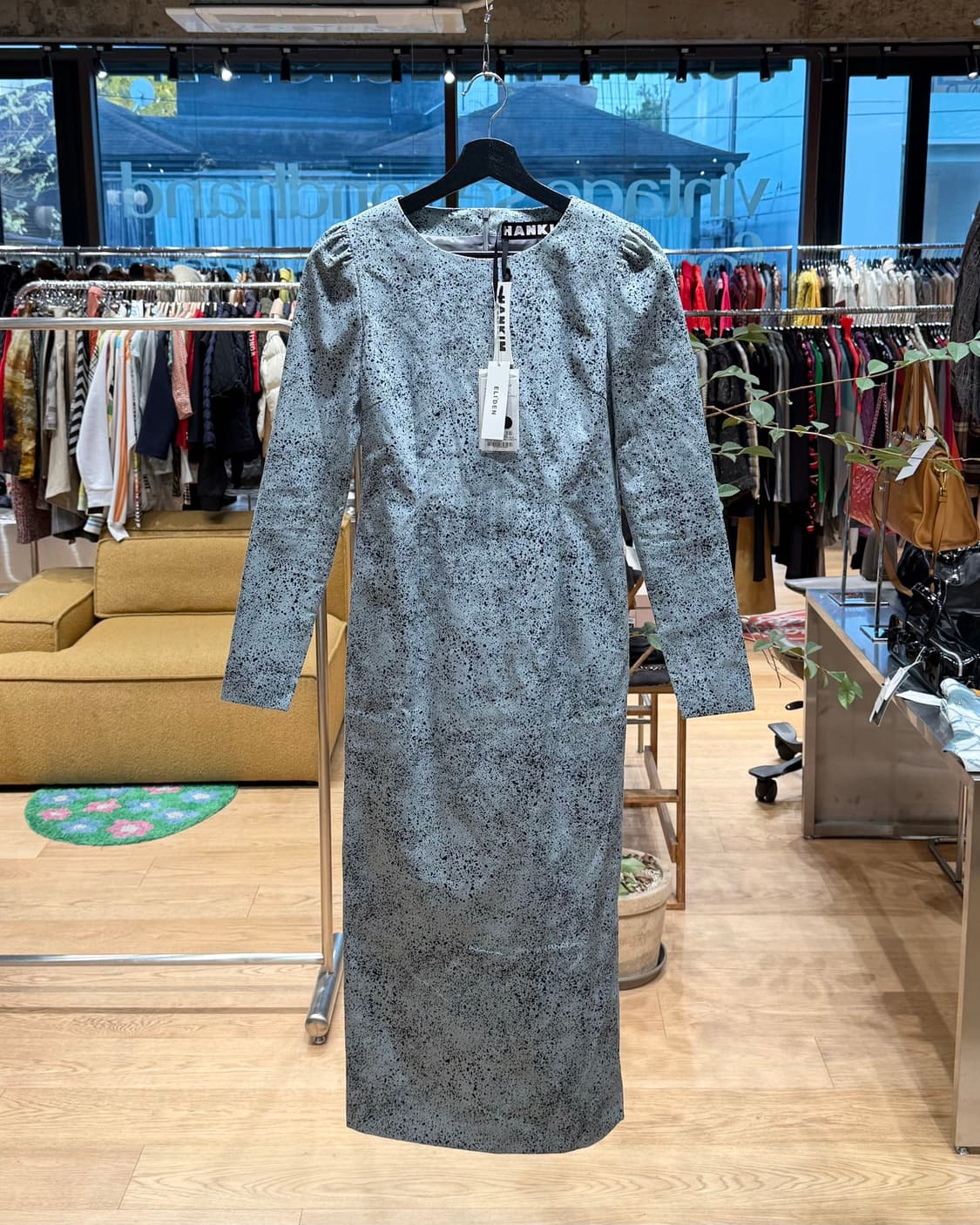 한킴 블루 패턴 롱원피스  상품이미지1