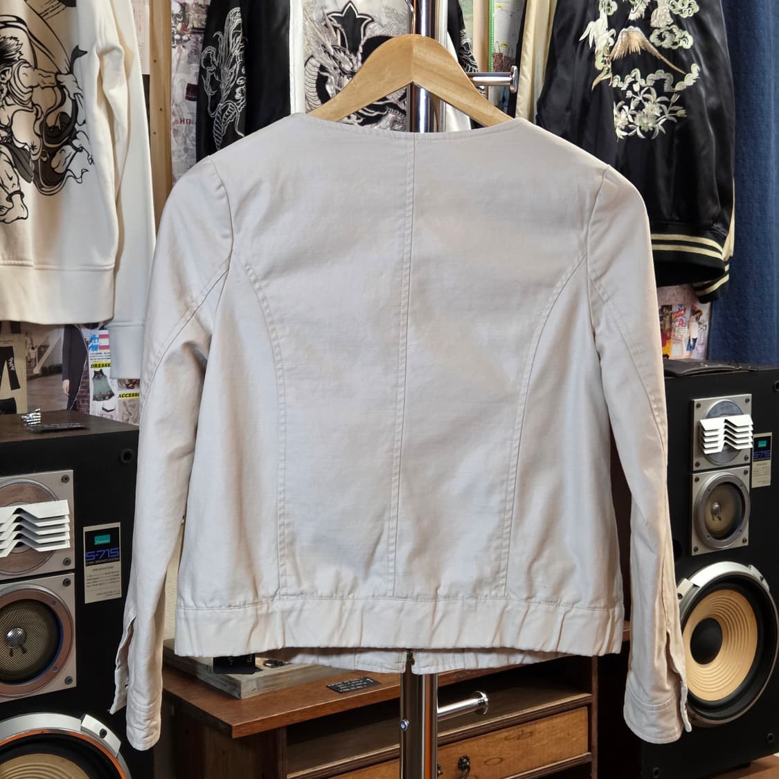 JPN 페이지보이 나폴레옹무드 더블버튼 논카라 자켓 상품이미지5