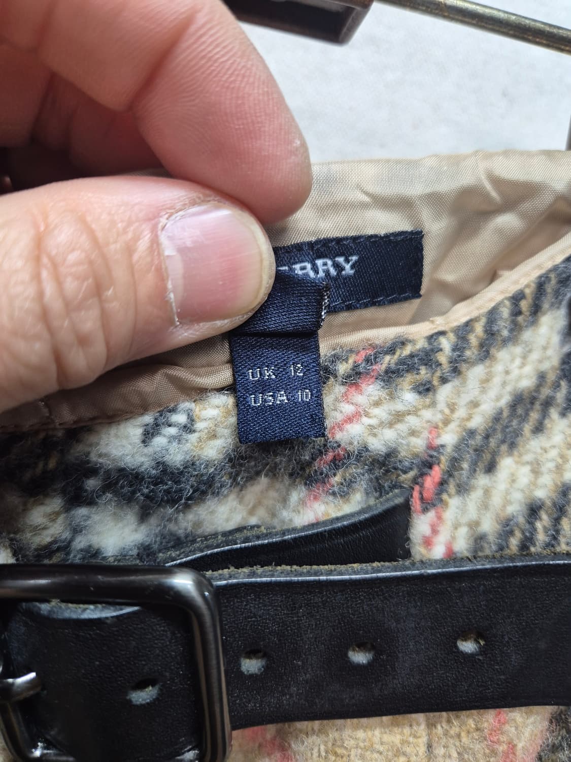 버버리 노바체크 울스커트 상품이미지4