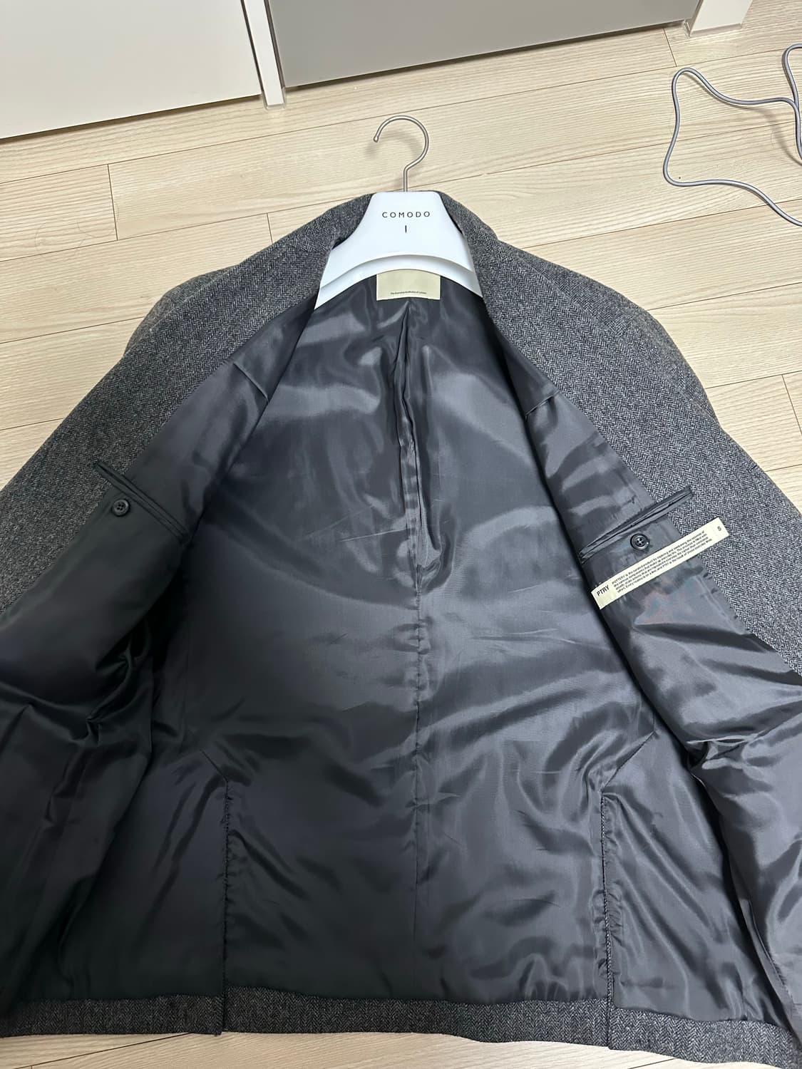 Pottery 셔클랜드 헤링본 자켓 (차콜) 5사이즈 판매 상품이미지6