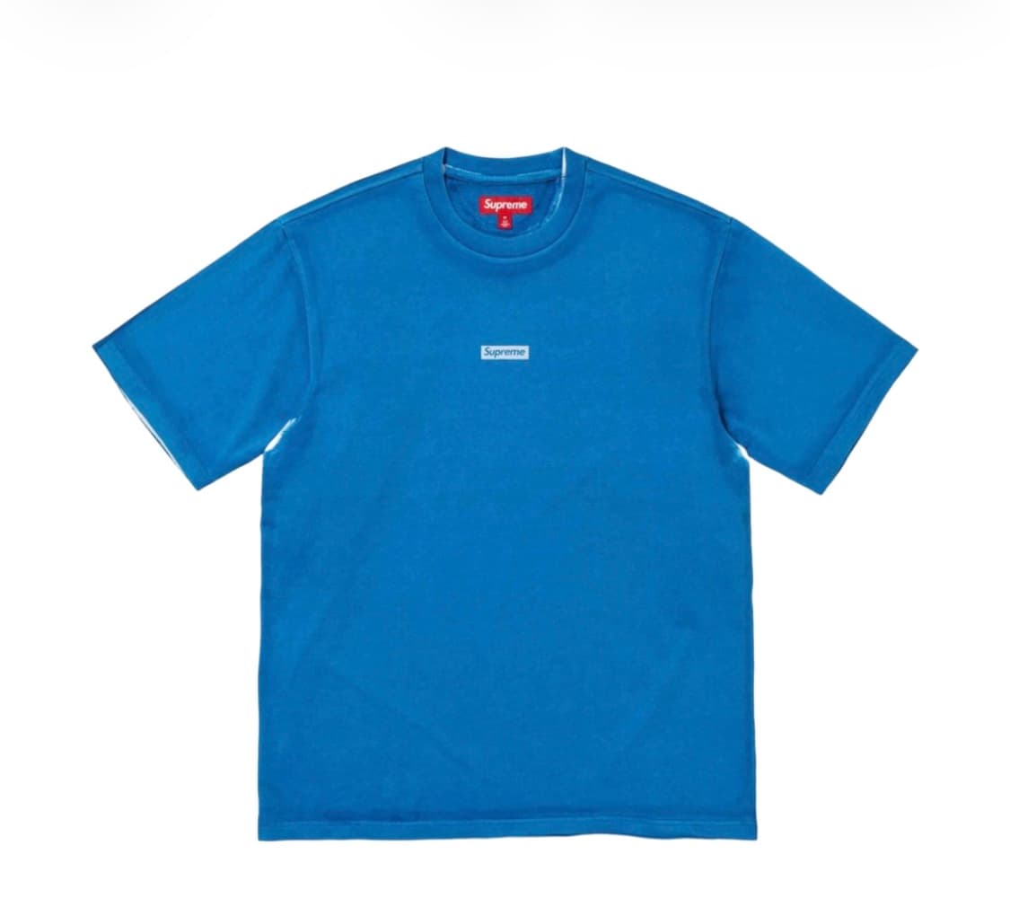 슈프림 오버프린트 스몰 박스 숏슬리브 탑 블루 - 24SS 상품이미지1