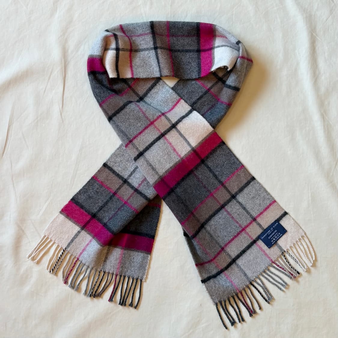 스코틀랜드 JOHNSTONES OF ELGIN 캐시미어 머플러 상품이미지3