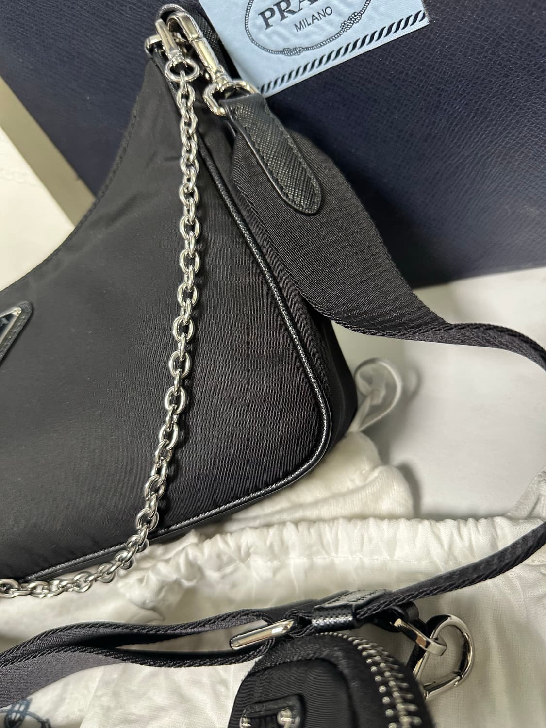 [SA급 정품] 프라다 리나일론 체인 호보백 상품이미지4
