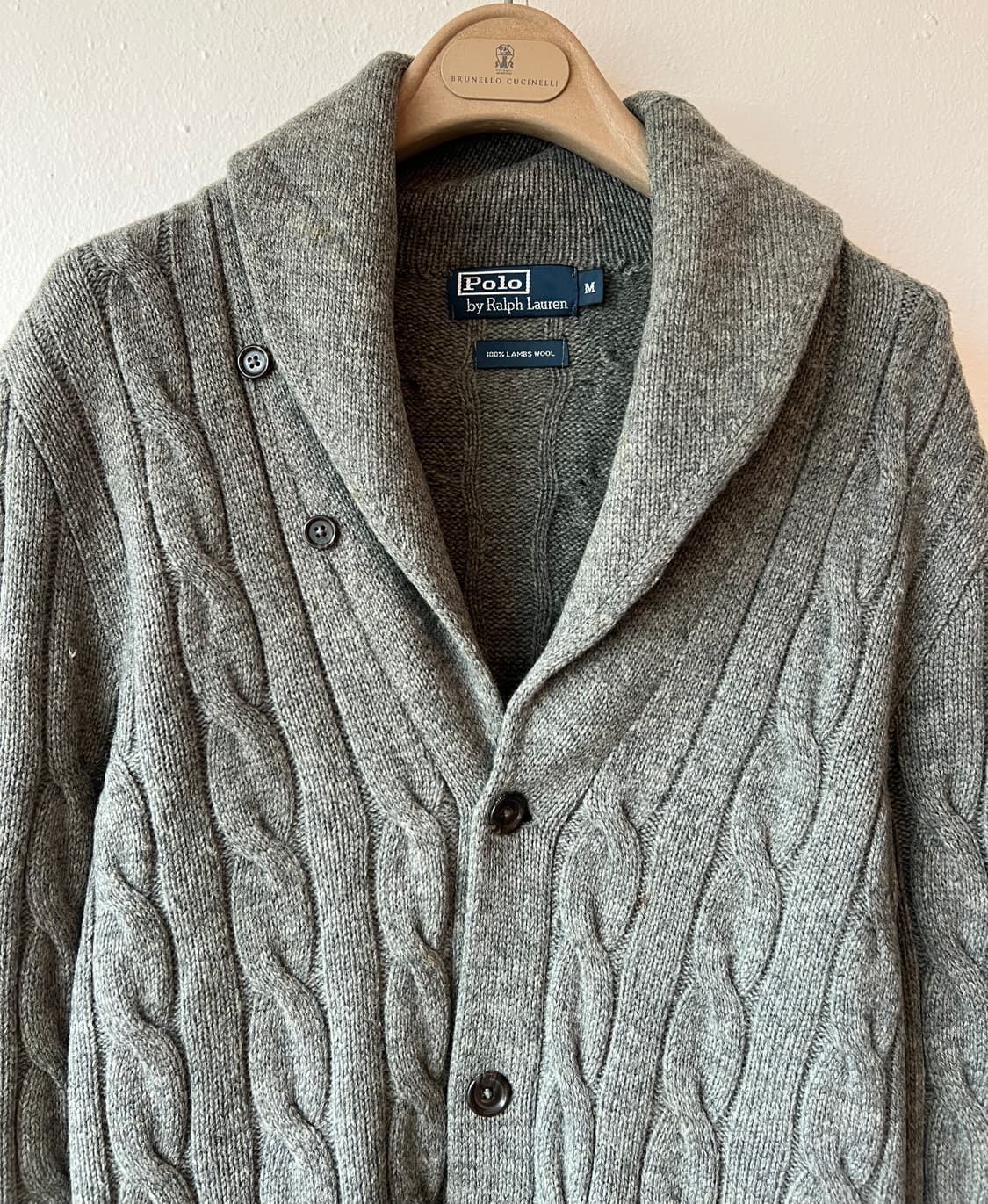 폴로랄프로렌 그레이숄카라 울 케이블가디건

 상품이미지2