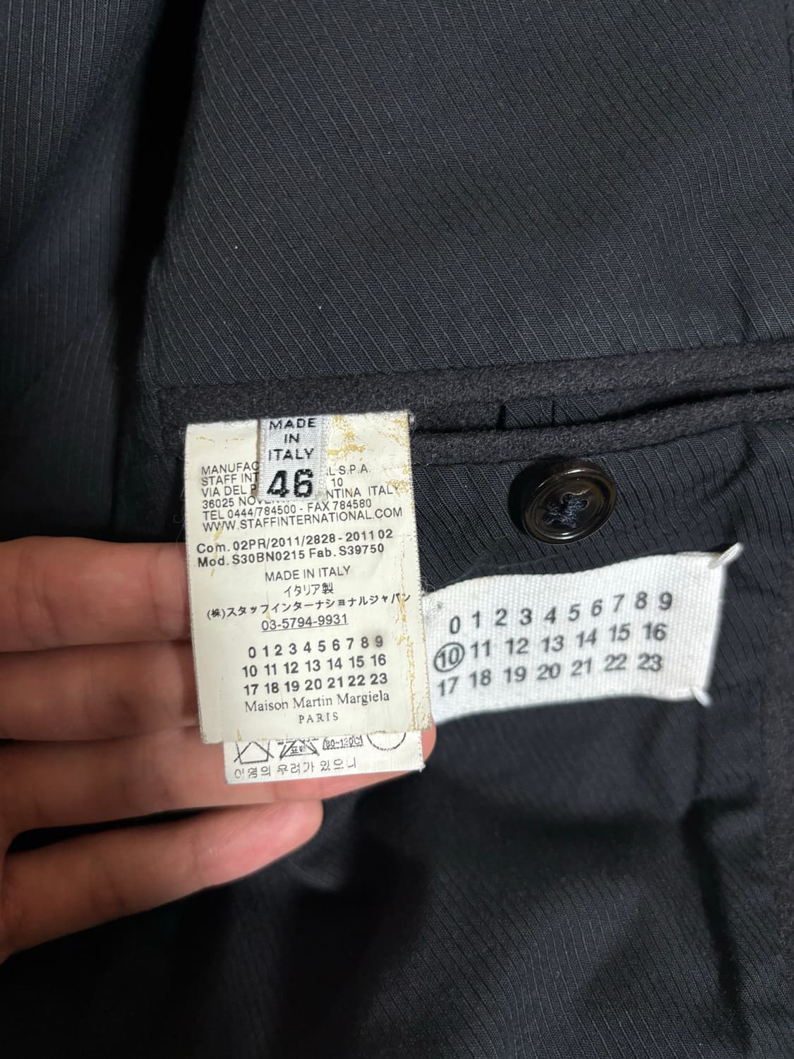 마르지엘라 11aw 블랙 테일러드 자켓 상품이미지6