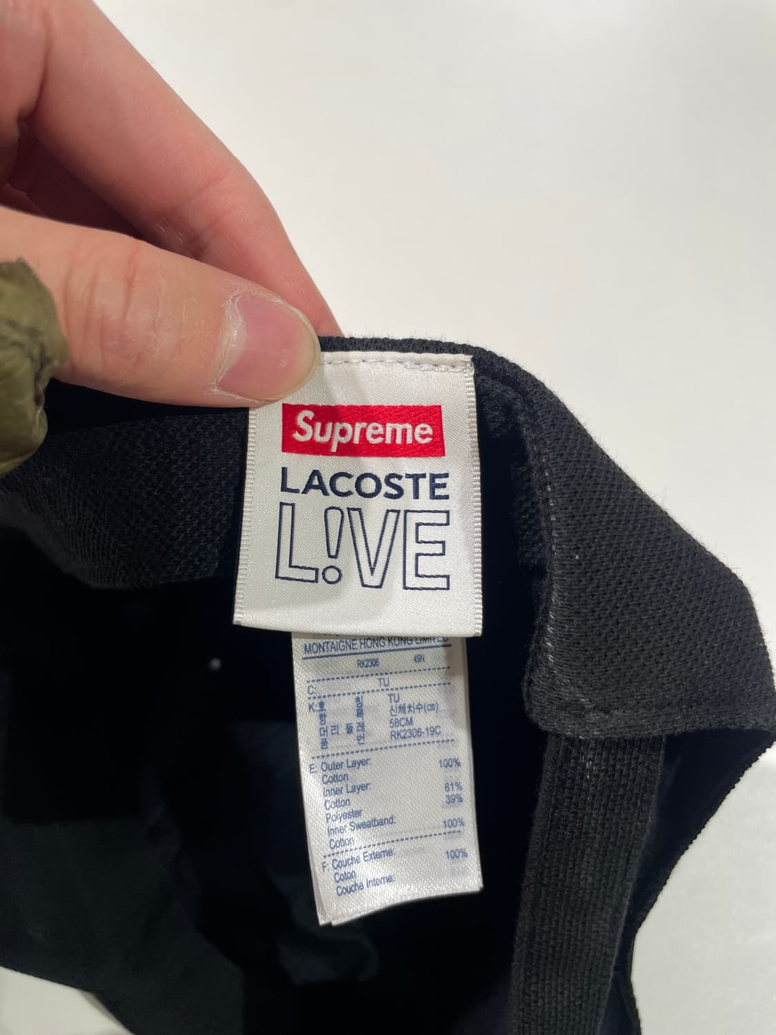 슈프림 x 라코스테 블랙 피케 6 패널 볼캡 상품이미지9