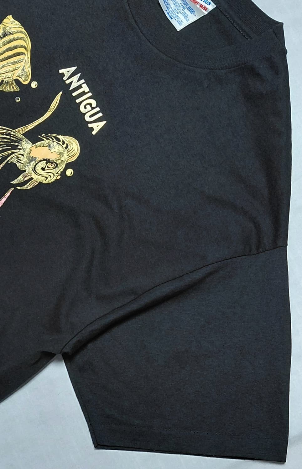 [XL] 90s Hanes 싱글스티치 'ANTIGUA' 열대어 티셔츠 상품이미지8