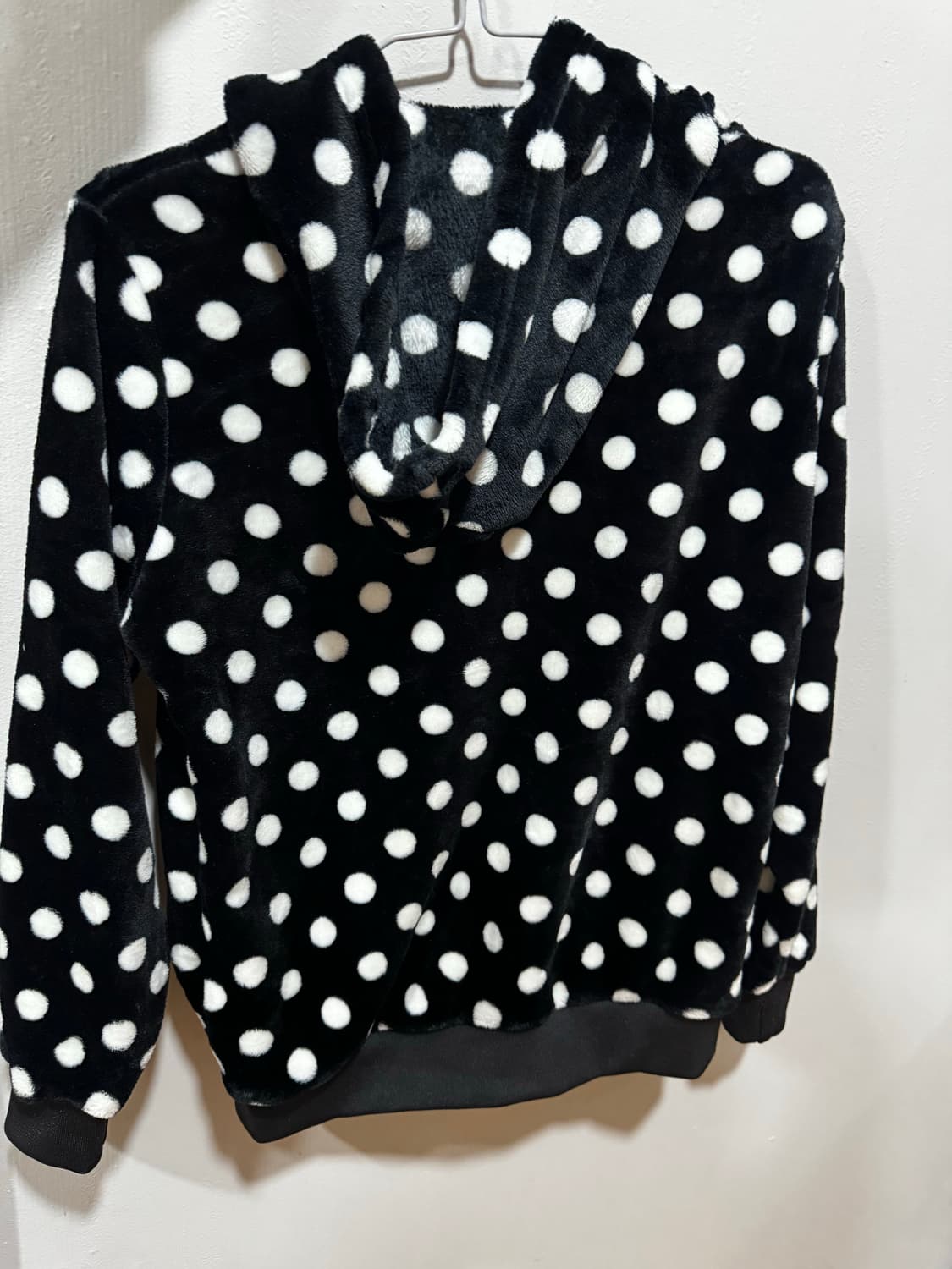 빈티지 도트후리스 후드 집업 새상품 상품이미지3