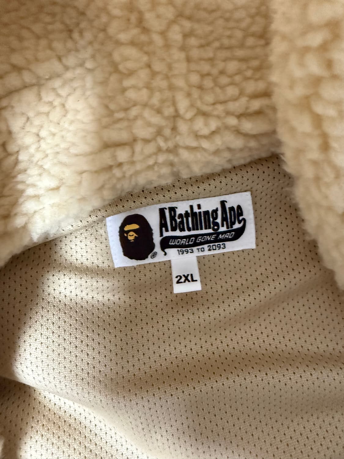 ( 새상품 2xl ) 베이프 아이보리 후리스 후드집업 카모 상품이미지2