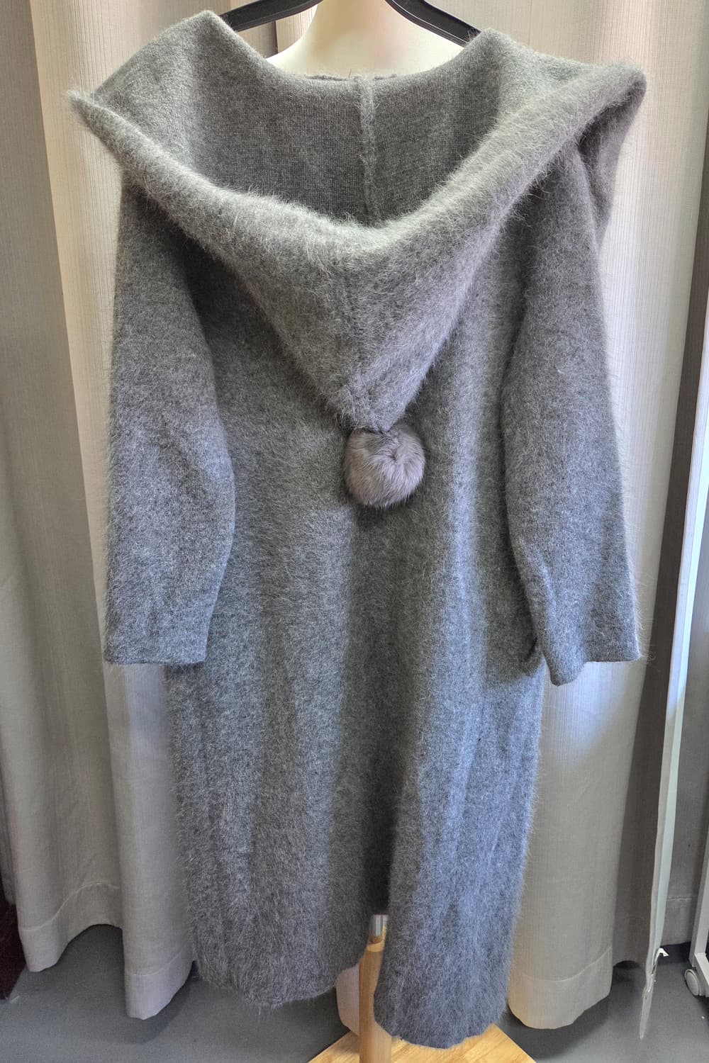 명품)생로랑  후드 앙고라 롱가디건 #신품급 상품이미지5