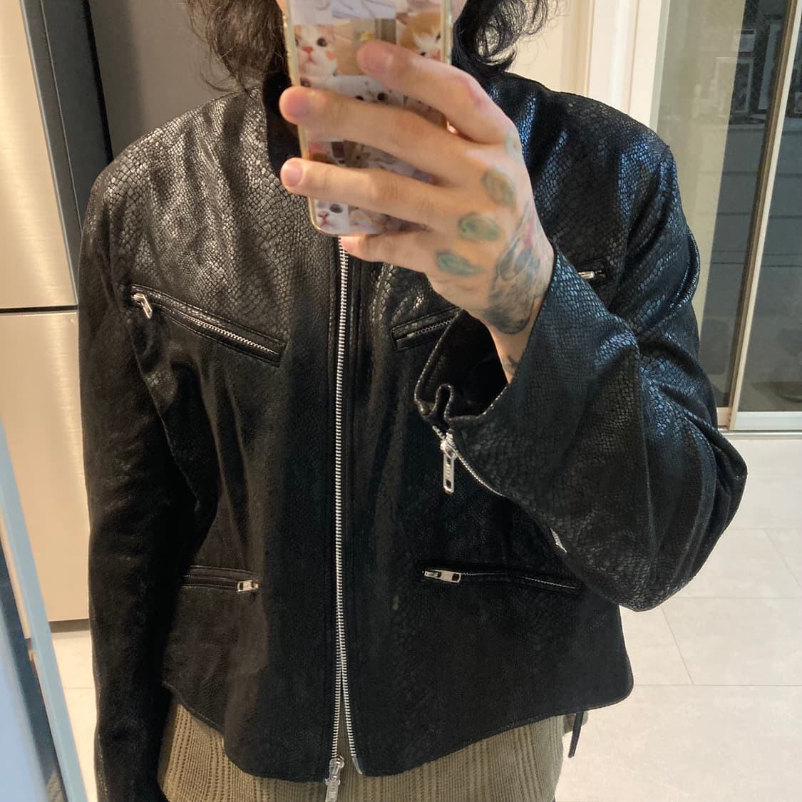 지저스온레스폴 스네이크 크롭 자켓 상품이미지8