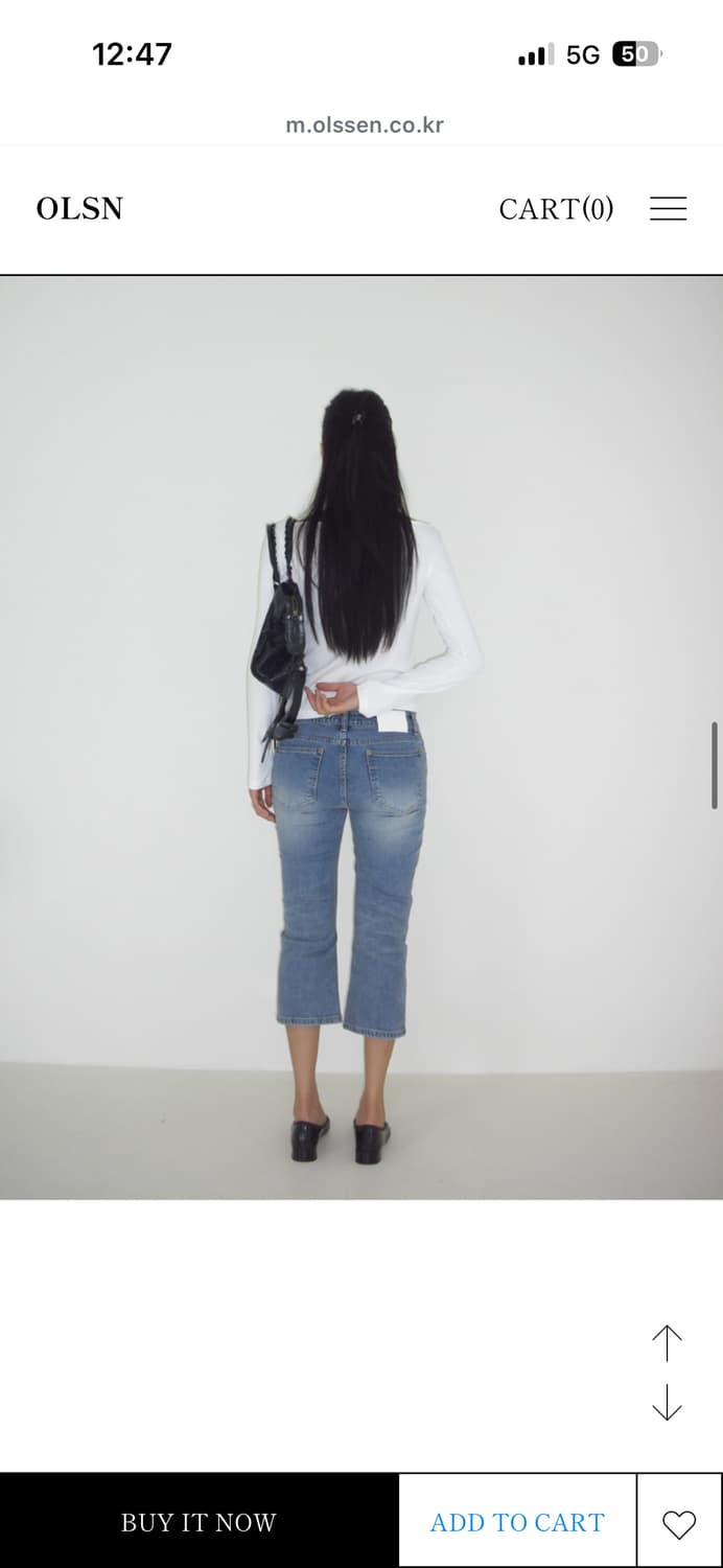 올슨 카프리데님팬츠 S(새제품) 상품이미지6