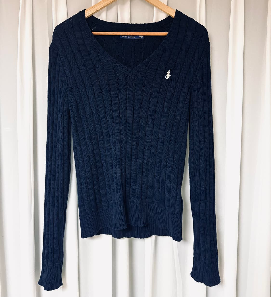 폴로 정품 니트 네이비 브이넥 상품이미지1