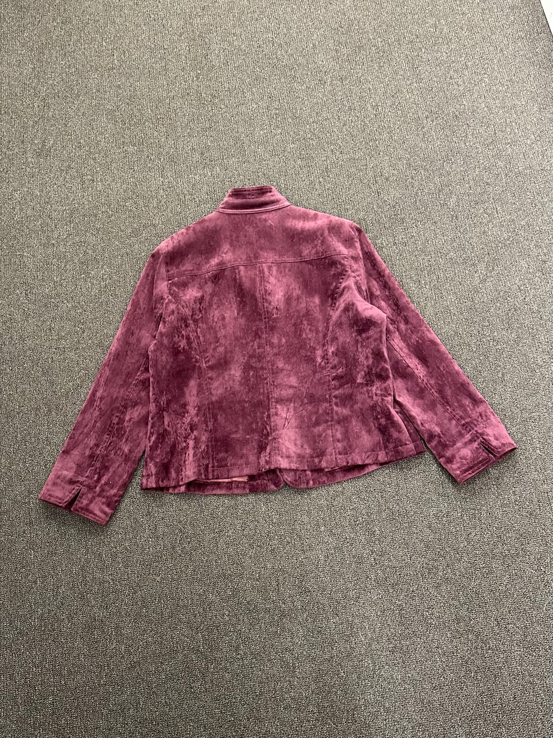 L)Japanese vintage 여성 벨벳 버건디 자켓 상품이미지5