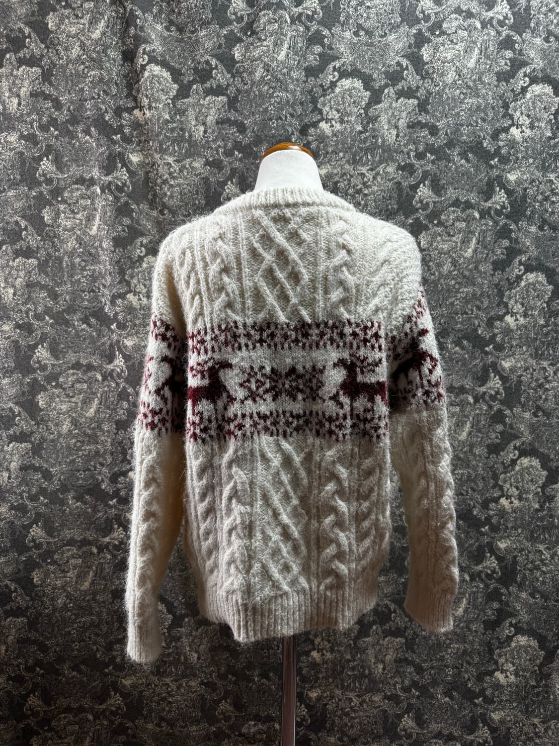 빈티지 화이트 노르딕 니트 상품이미지3