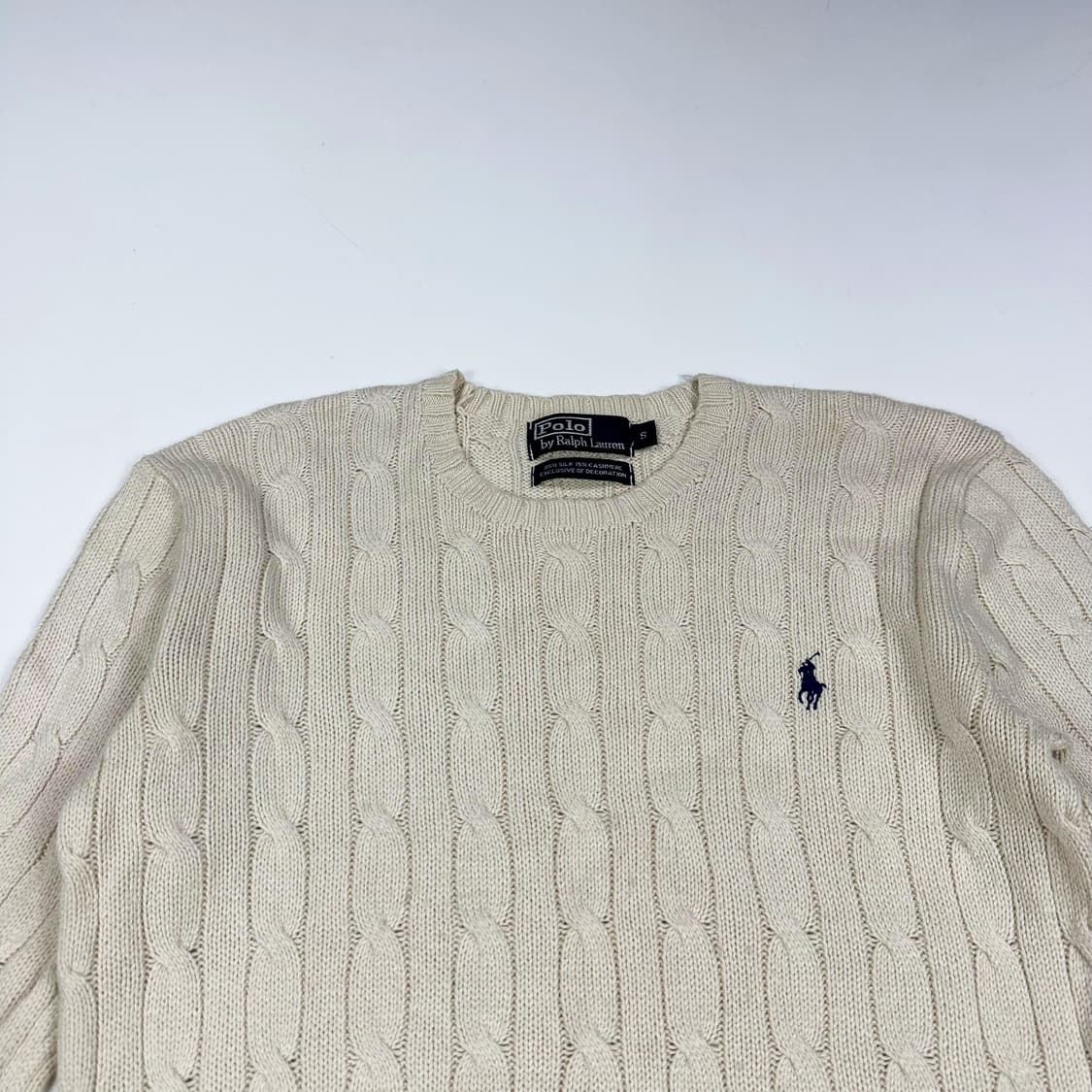  폴로 랄프로렌 빈티지 케이블 니트 아이보리 S 상품이미지2