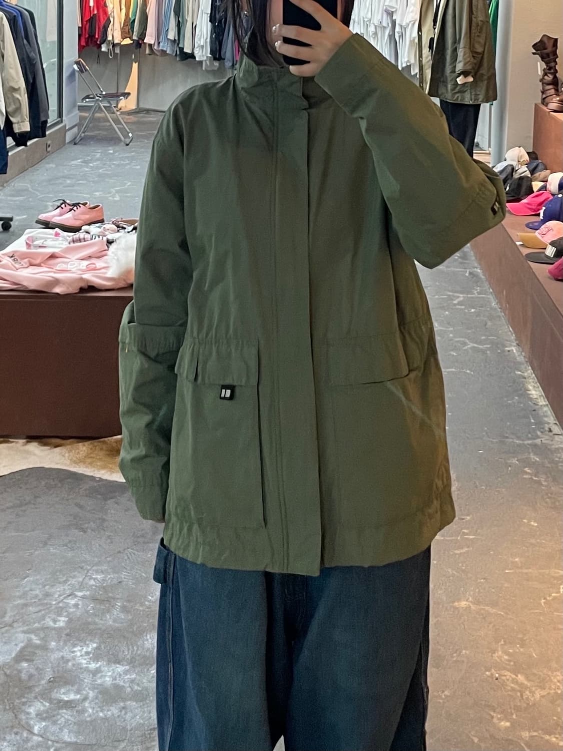 나이키 빈티지 윈드브레이커 카키 자켓 H1853 상품이미지1