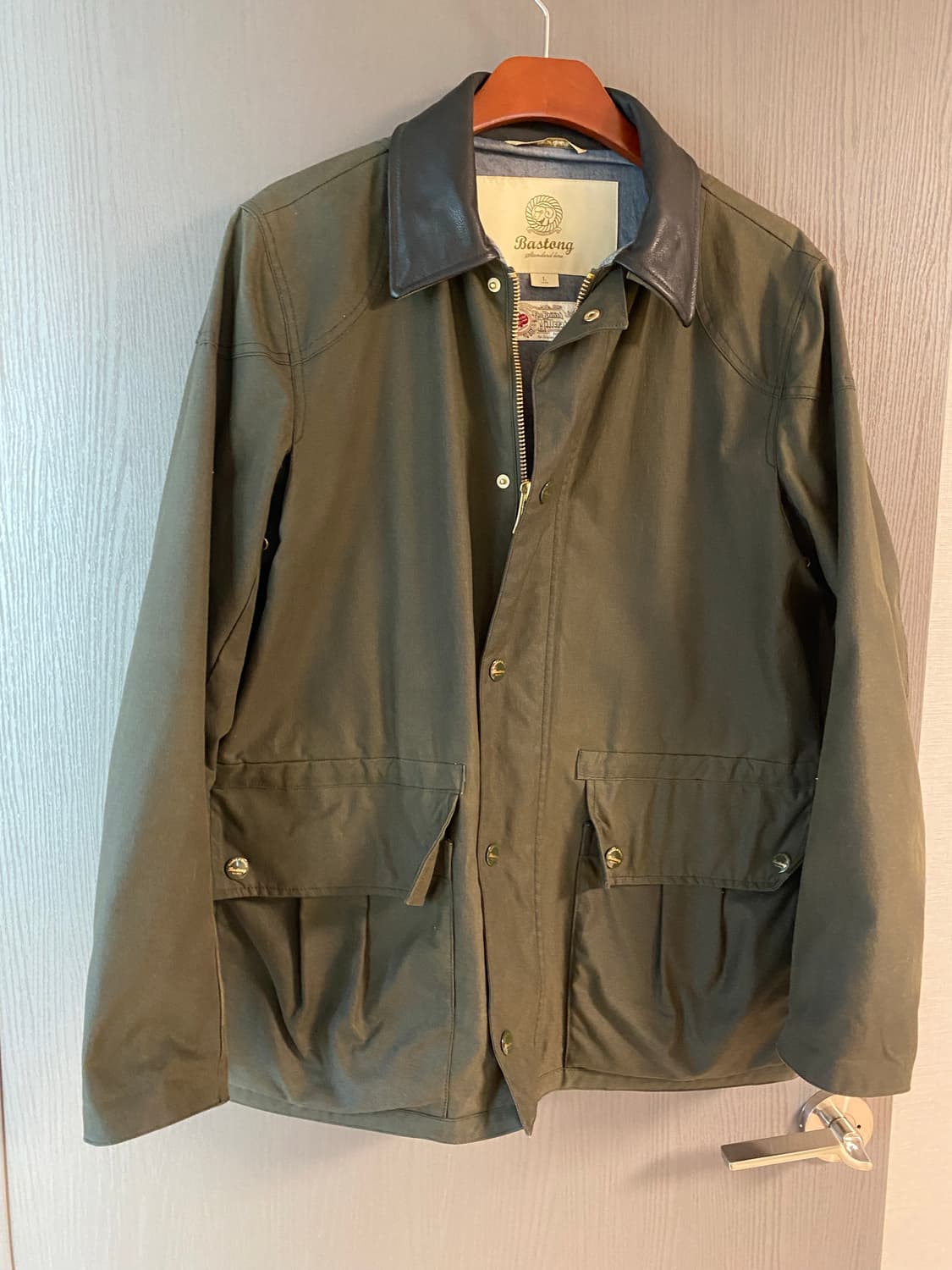 바스통 001 왁스자켓 올리브 상품이미지4